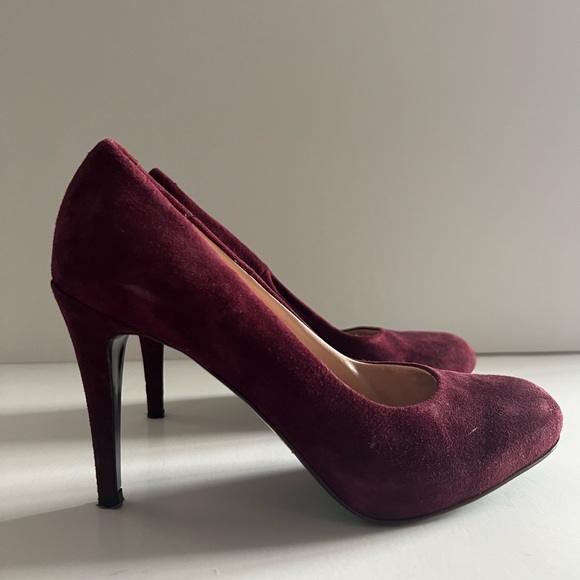 Suede Heels Pumps in Burgundy size 36 - Picture 3 of 10